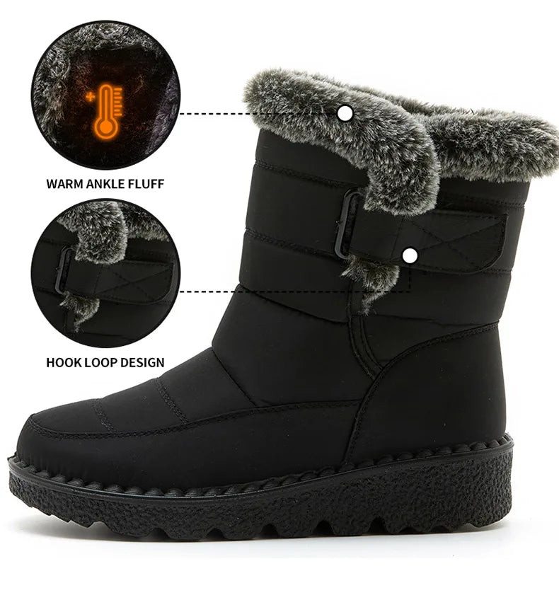 Stylish Women's Winter Boots - Waterproof, Warm