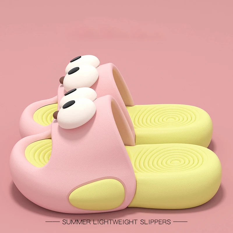Smile Children’s Slippers – Soft EVA Sole, Big Eyes Design for Boys & Girls