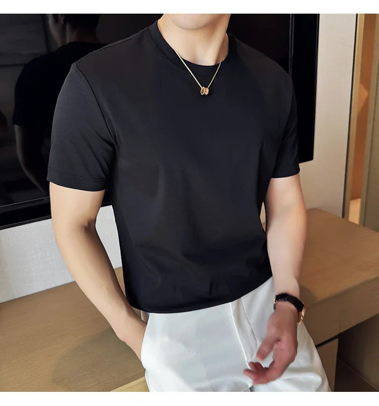 Men's Summer Ice Silk Cotton T-Shirt