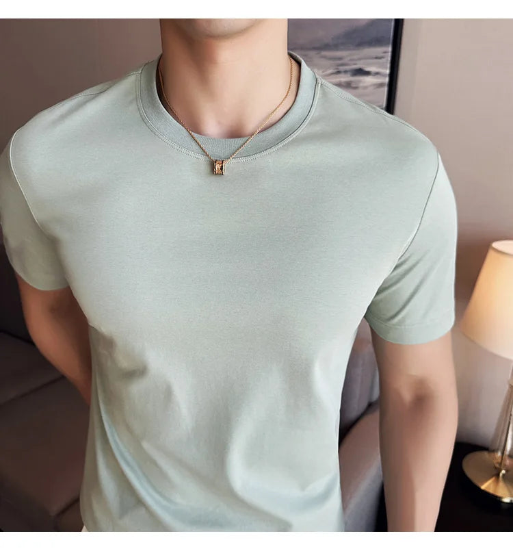 Men's Summer Ice Silk Cotton T-Shirt