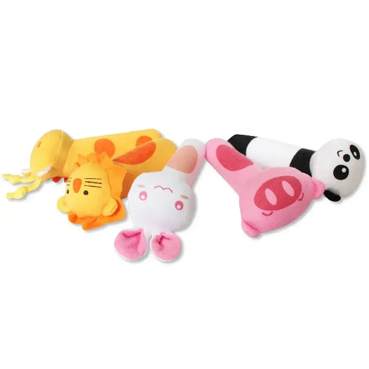 Cartoon Animal Hand Bell Rattle - Soft Plush Baby Rattle Toy