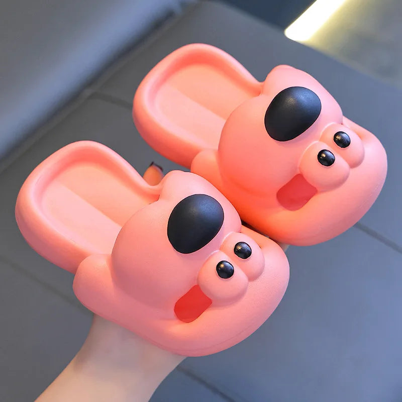 Cartoon Puppy Kids Non-Slip Indoor Slippers