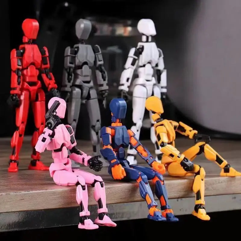 DIY Luminous T13 Multi-Jointed Movable Robot & Dog Action Figures