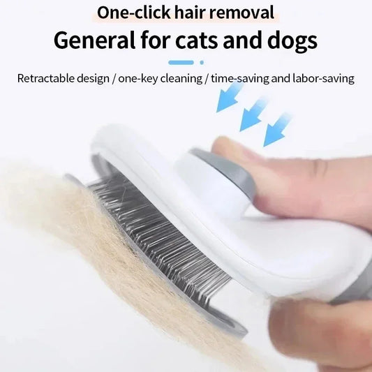 Self-Cleaning Pet Hair Remover Brush