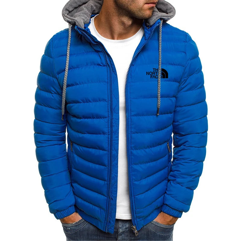 Windproof Hooded Men's Jacket - Warm & Stylish