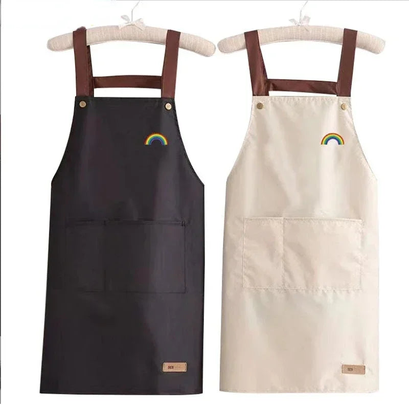 Waterproof Kitchen Apron with Large Pocket for Cooking and Restaurant Use