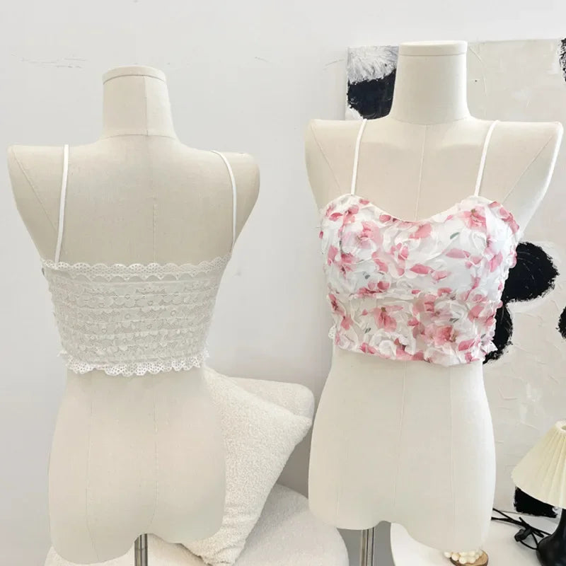 Vintage Lace Sleeveless Blouse for Women