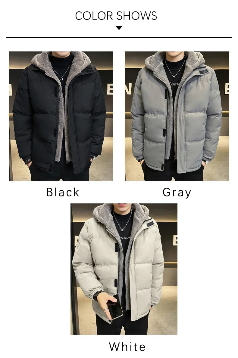 TFETTERS Autumn Winter Zip-up Hooded Parka Jacket
