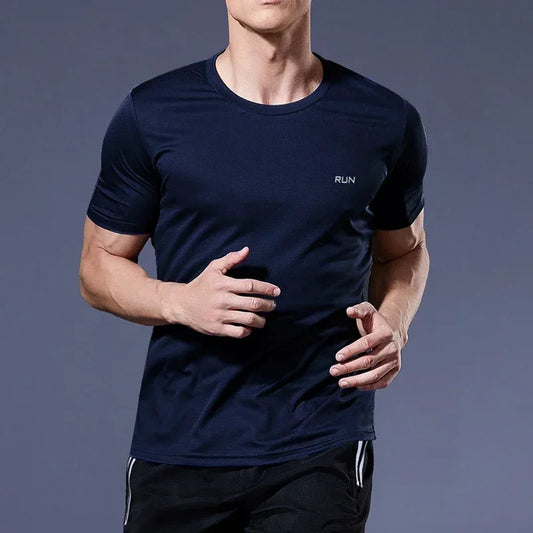 Summer Ice Silk Quick Dry Men's T-Shirt