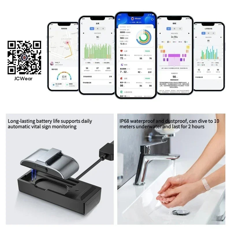 2208A Smart Fitness Bracelet – Heart Rate, Blood Pressure & Activity Tracker
