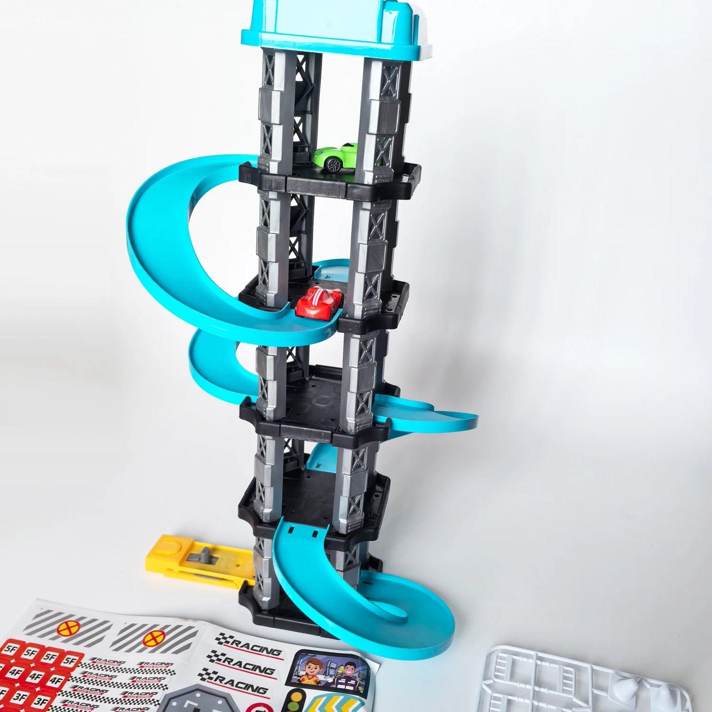DIY Assembled City Winding Roads Racing Car Garage Toy