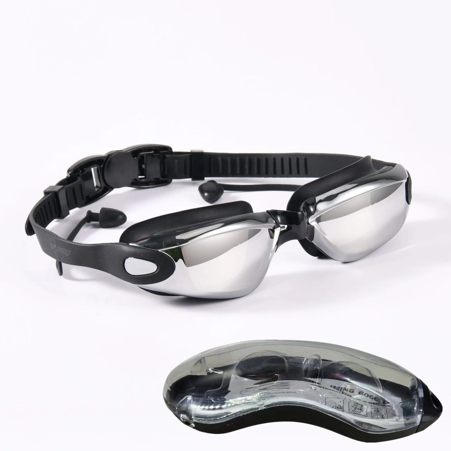 ARENA Anti-Fog UV Swim Goggles with Earplugs for Men and Women