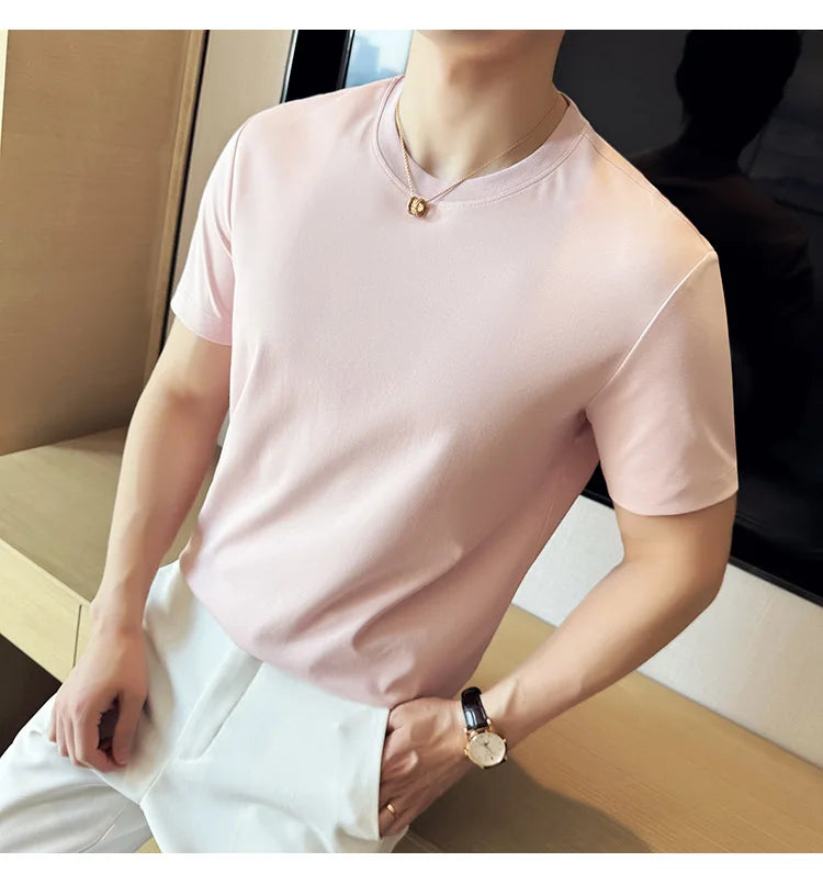 Men's Summer Ice Silk Cotton T-Shirt