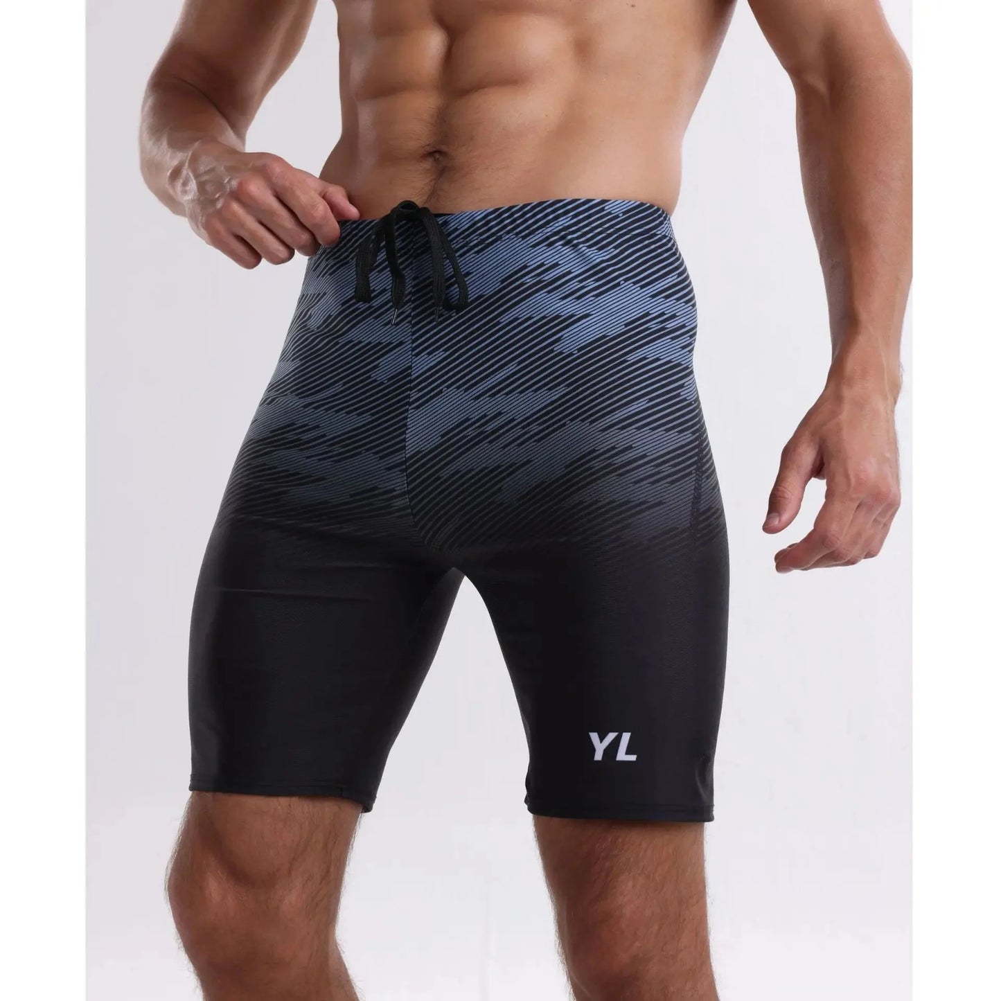 Men’s Quick-Dry Flat Angle Swim Shorts for Surfing and Swimming