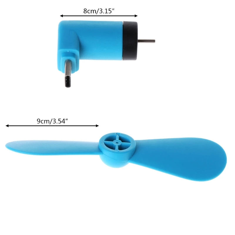 Mini USB Type-C Mobile Phone Fan – Portable 5V Gadget Cooler