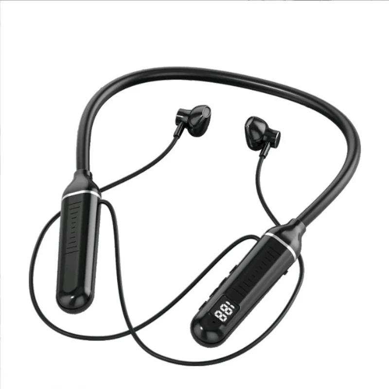 Wireless Neck Strap Headset 5.3 – LED Display Stereo Gaming & Sports Earbuds