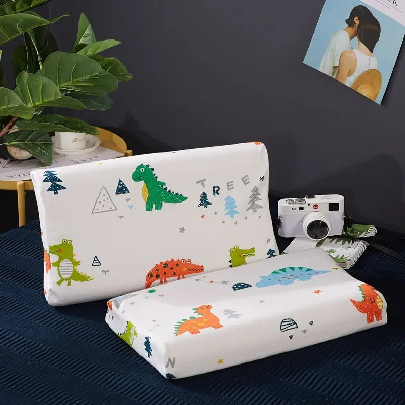Kids Pure Cotton Latex Pillow with Neck Support for Kindergarten Use