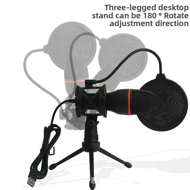 3.5mm/USB Condenser Microphone – Pro Mic for Karaoke, Gaming & Recording