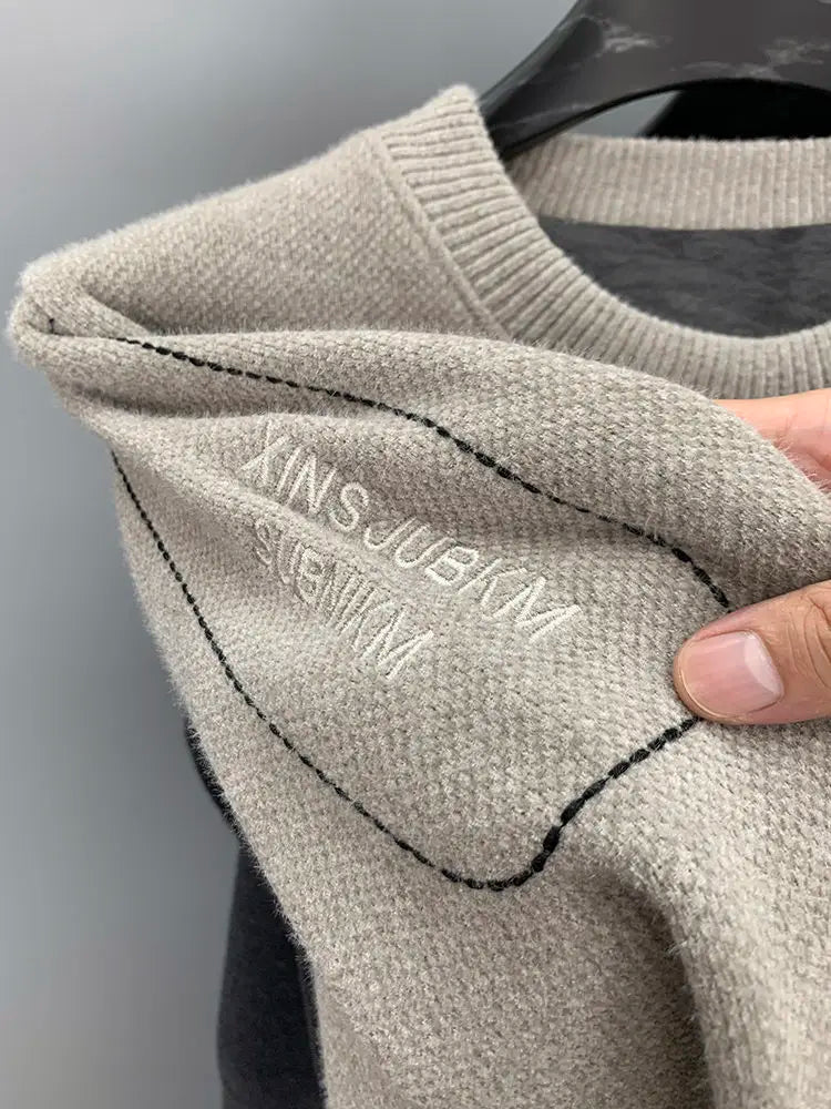 Winter Men's Warm Fleece Sweater O-Neck