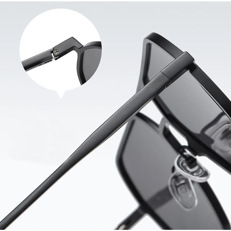 Luxury Photochromic Polarized Sunglasses for Men and Women UV400 Metal Frame