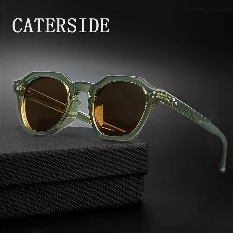 Retro Polarized Sunglasses for Men and Women with Ultralight TR90 Frame