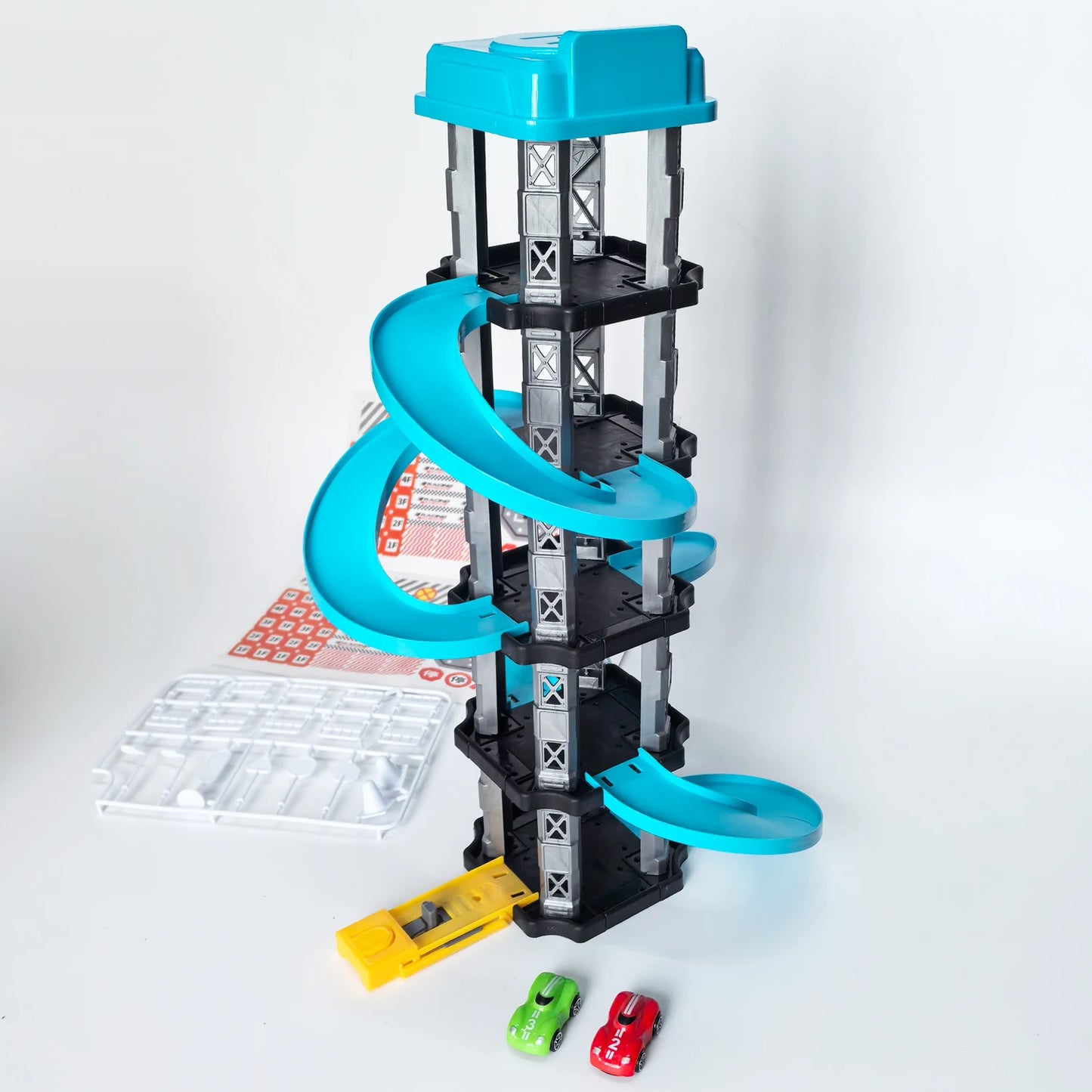 DIY Assembled City Winding Roads Racing Car Garage Toy