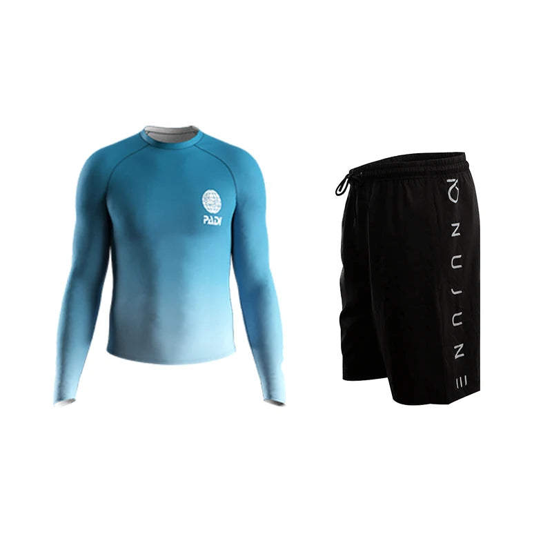Custom Printed Long Sleeve Rash Guard for Men and Women Surfing Swimwear