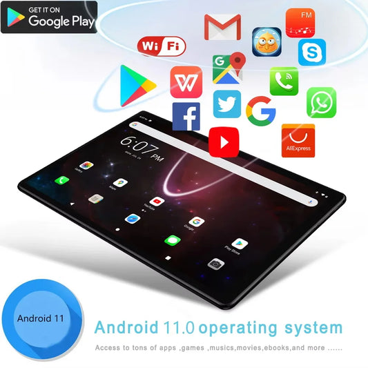 BDF S10 10.1-Inch Android Tablet - Dual SIM, Octa-Core, 4GB RAM