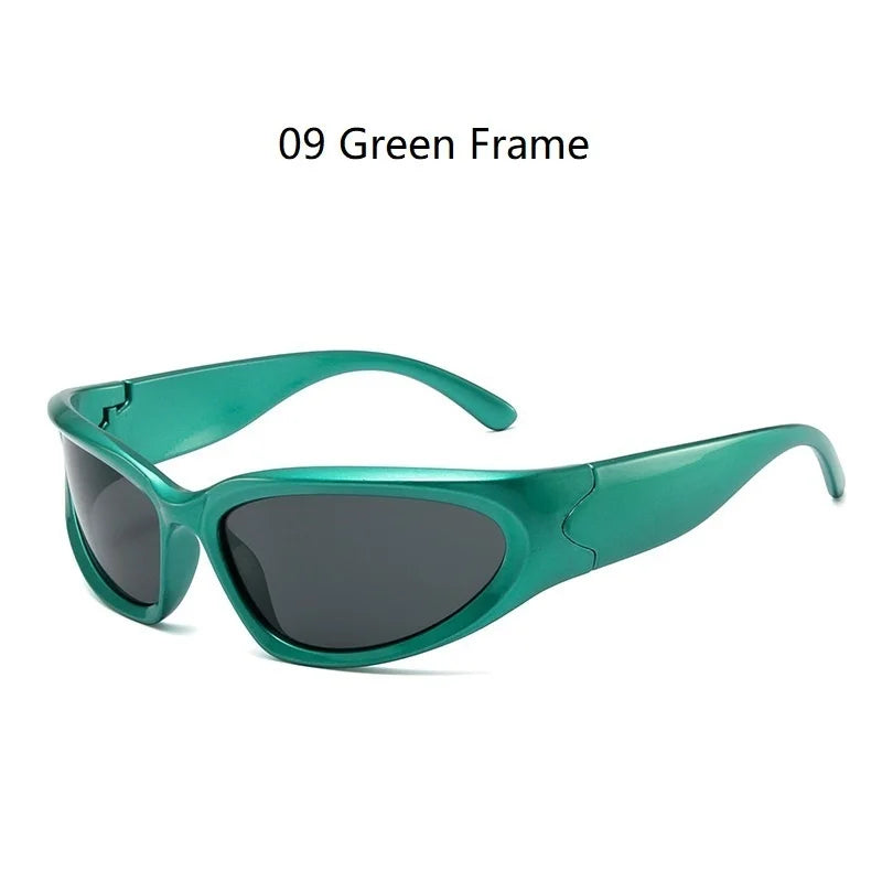 Y2K Punk Sports Sunglasses for Men and Women UV400 Vintage Eyewear