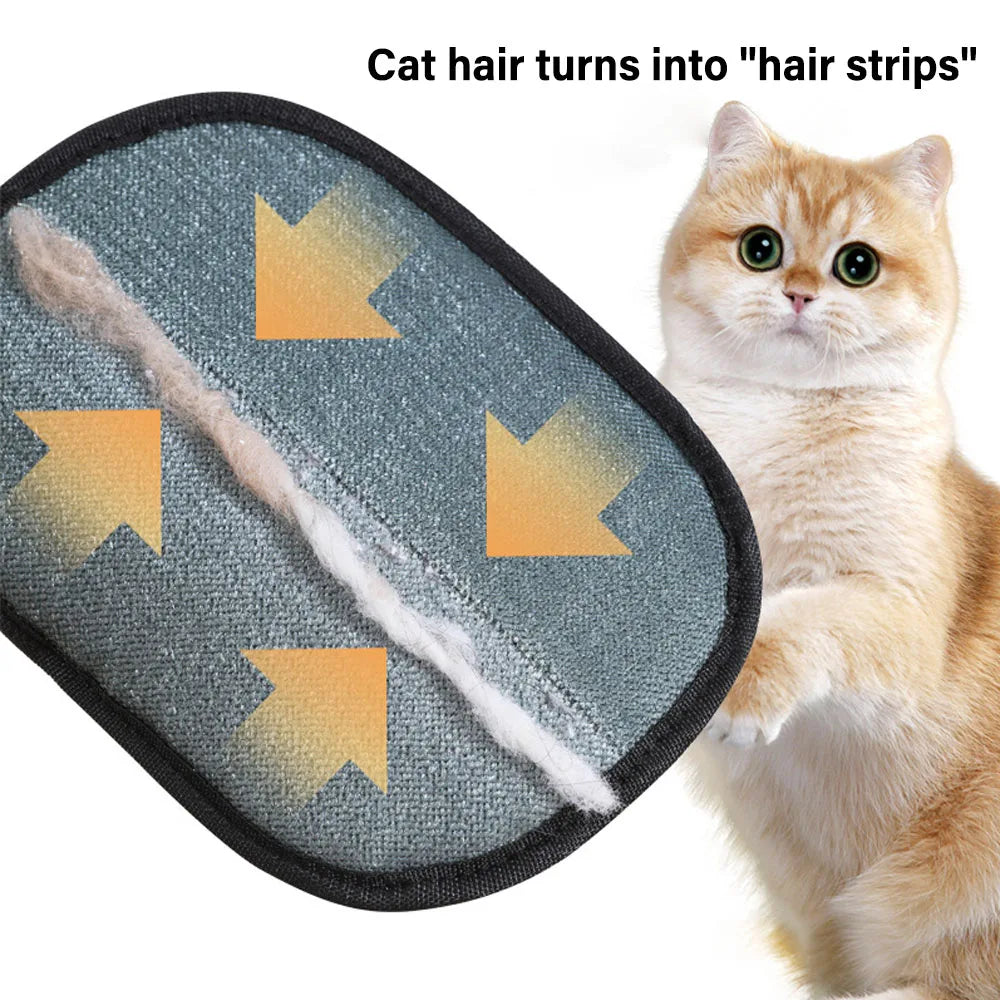 Pet Grooming Gloves & Hair Remover Brush for Cats and Dogs – Gentle Deshedding Tool