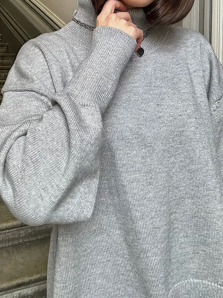 Oversized Turtleneck Sweater for Women