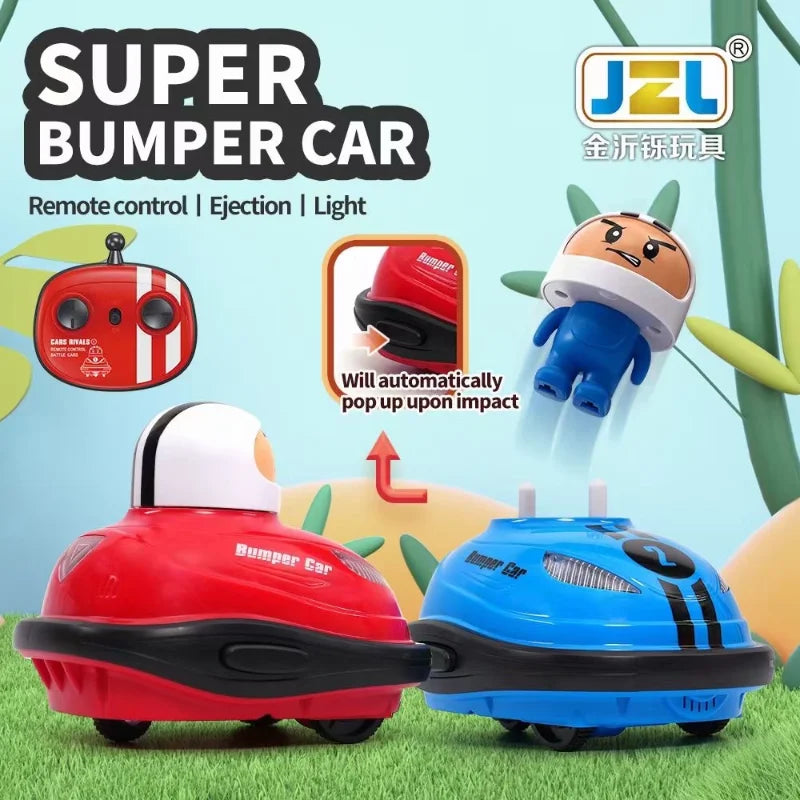 RC Super Battle Bumper Car with Pop-Up Doll – 2.4G Remote Control Toy