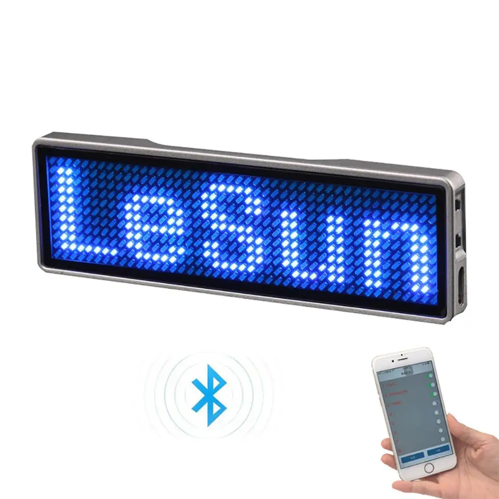 Bluetooth LED Name Badge – Programmable Scrolling Message Display