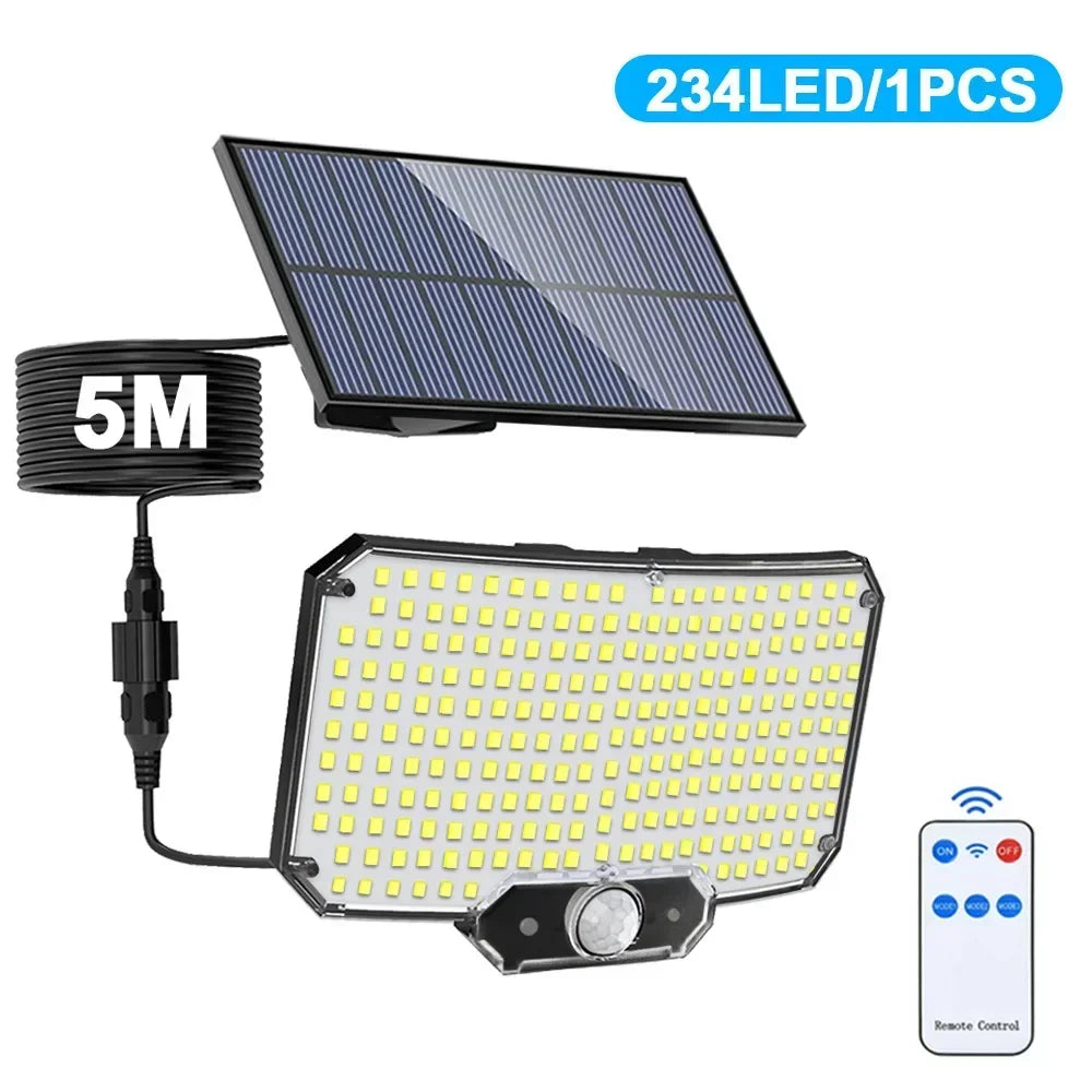 Outdoor Solar Motion Sensor Flood Lights with Remote and IP65 Waterproof
