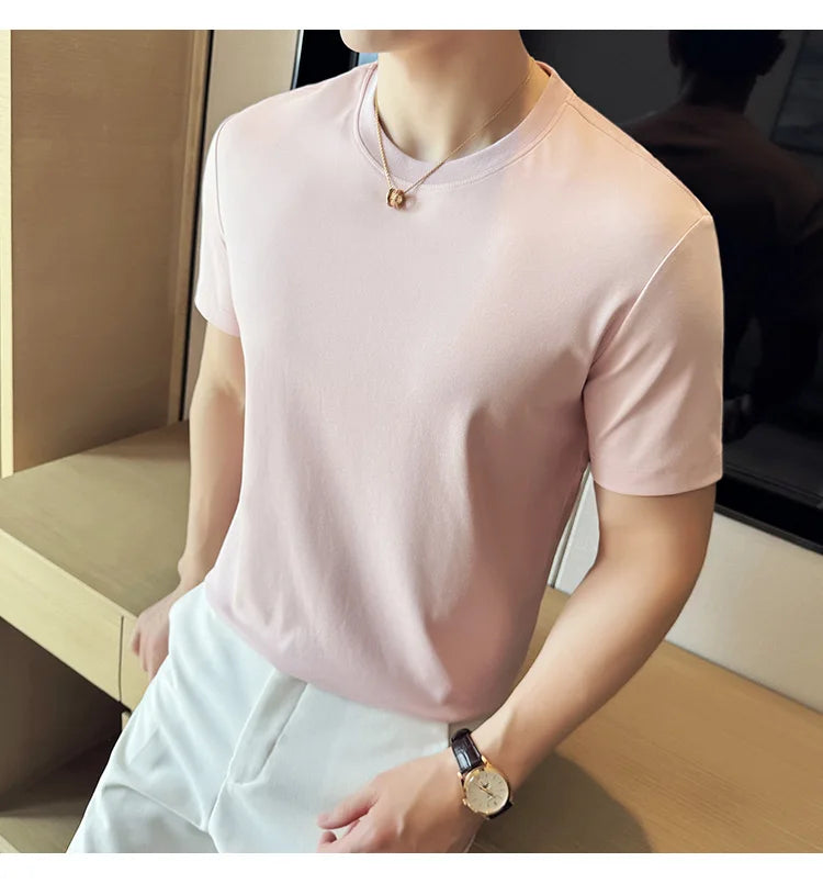 Men's Summer Ice Silk Cotton T-Shirt