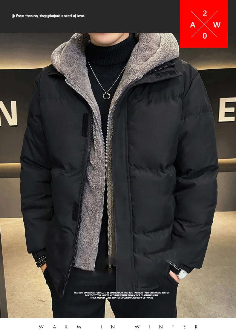 TFETTERS Autumn Winter Zip-up Hooded Parka Jacket