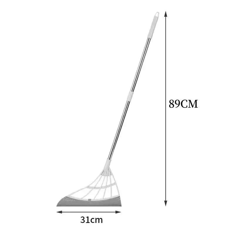 Silicone Floor Broom for Hair and Dust, Non-Stick Sweeper for Bathroom