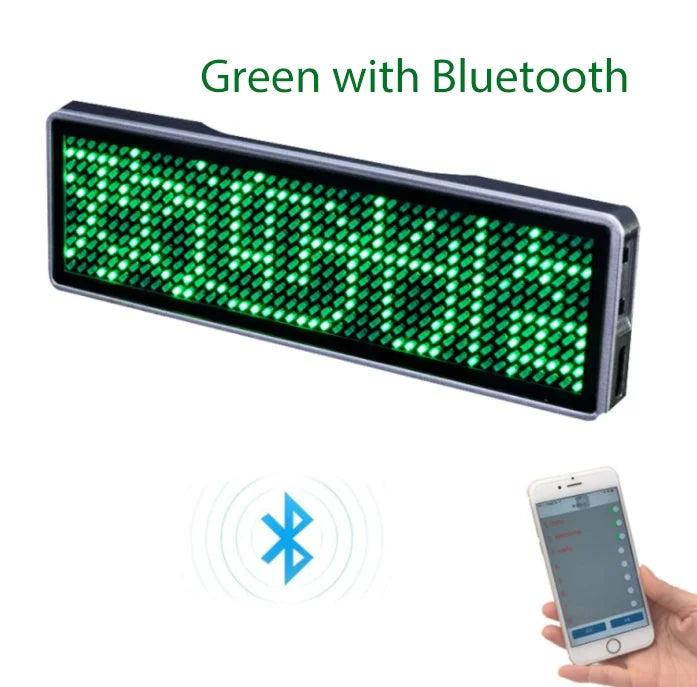 Bluetooth LED Name Badge – Programmable Scrolling Message Display