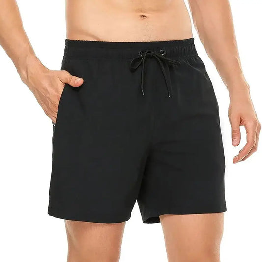 Men’s Quick Dry Swim Trunks with Zipper Pockets and Mesh Lining