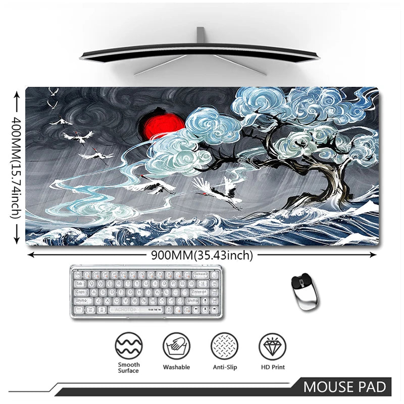 Premium Chinese-Style Gaming Mouse Pad