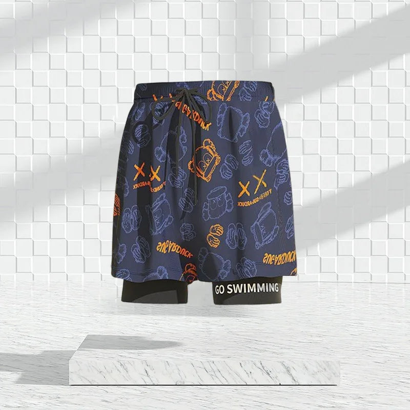 Men’s Quick Dry Swim Trunks with Liner for Beach & Poolwear