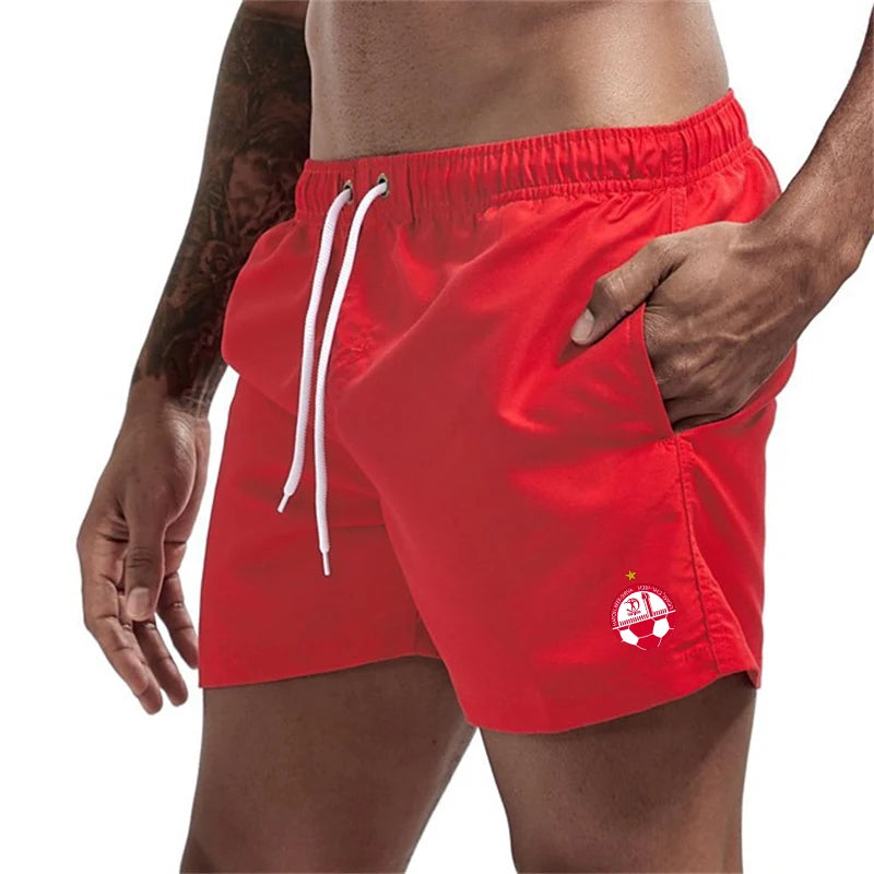 Men's Graphic Beach Board Shorts Quick Dry Swim Trunks with Pockets