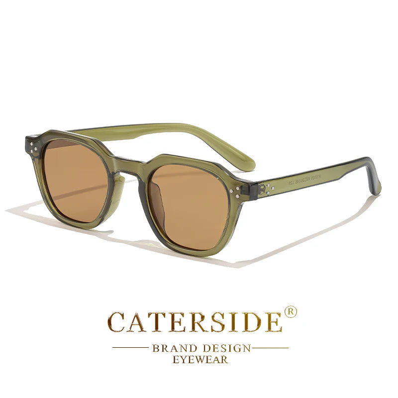 Retro Polarized Sunglasses for Men and Women with Ultralight TR90 Frame