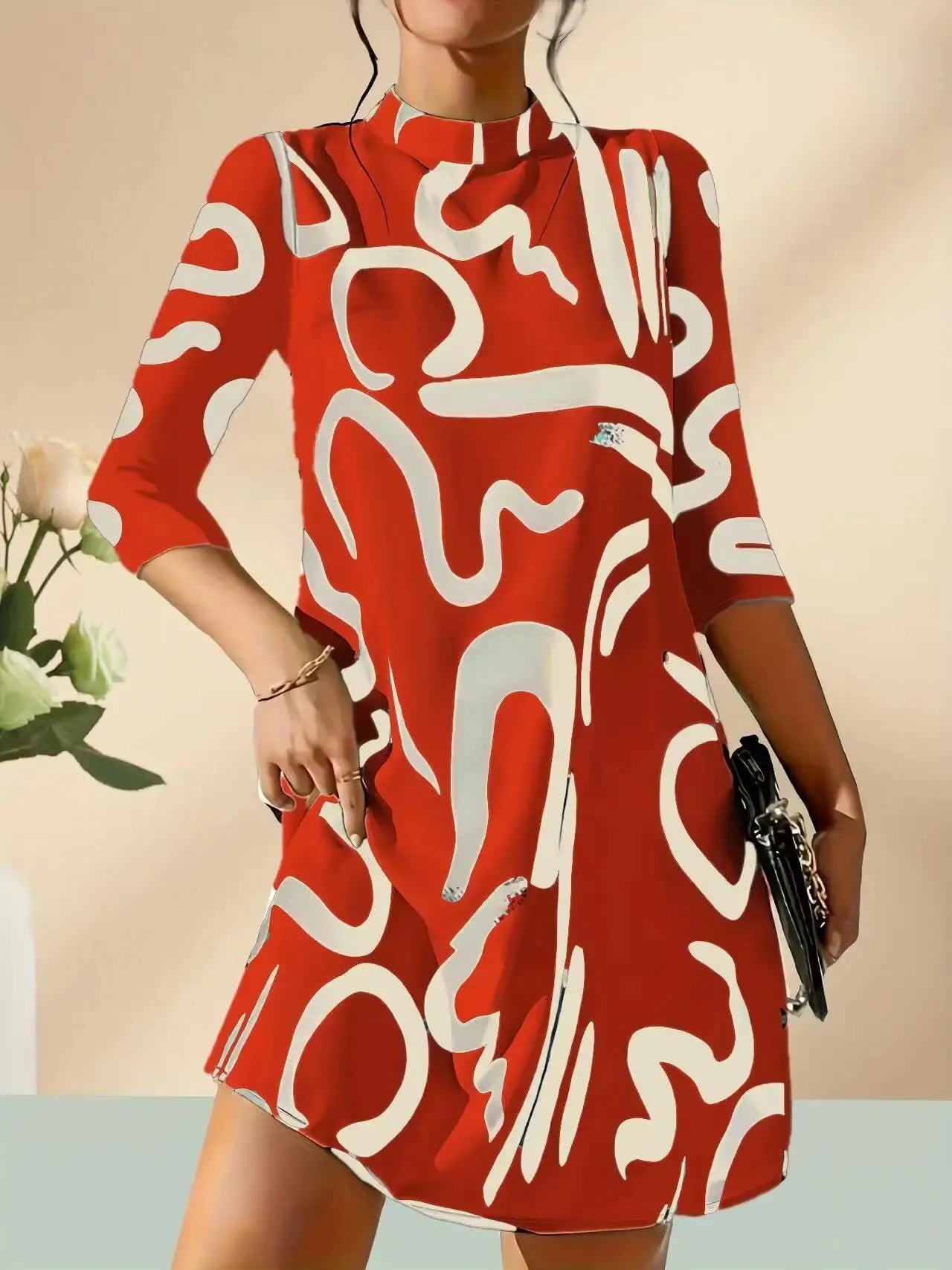 Women’s Fashion Print Mini Dress