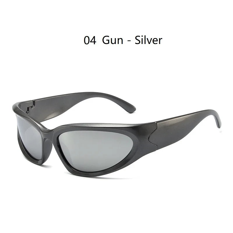 Y2K Punk Sports Sunglasses for Men and Women UV400 Vintage Eyewear