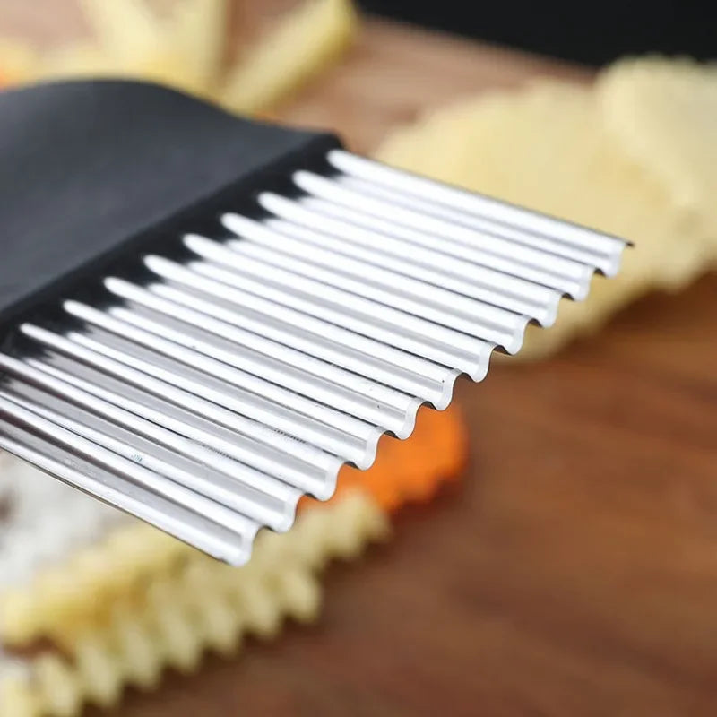 Stainless Steel Potato Chip Slicer & Crinkle Cutter