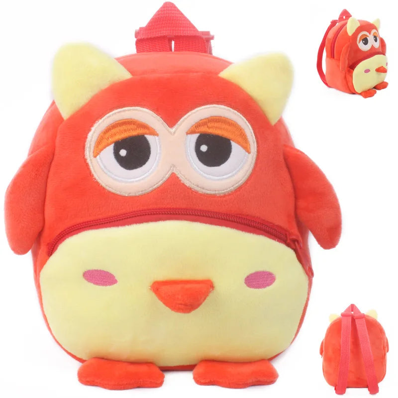 3D Cartoon Plush Kids School Backpack