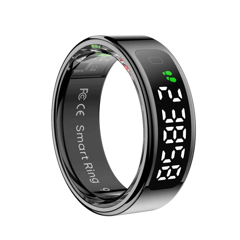 Qring R11 Smart LED Ring – Heart Rate & Oxygen Monitor in Stylish Stainless Steel