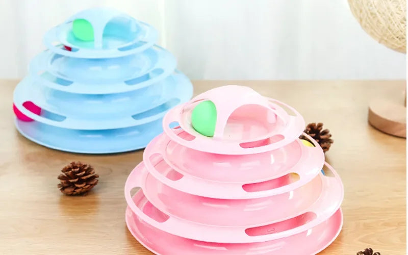 Multi-Level Cat Tower Track Toy