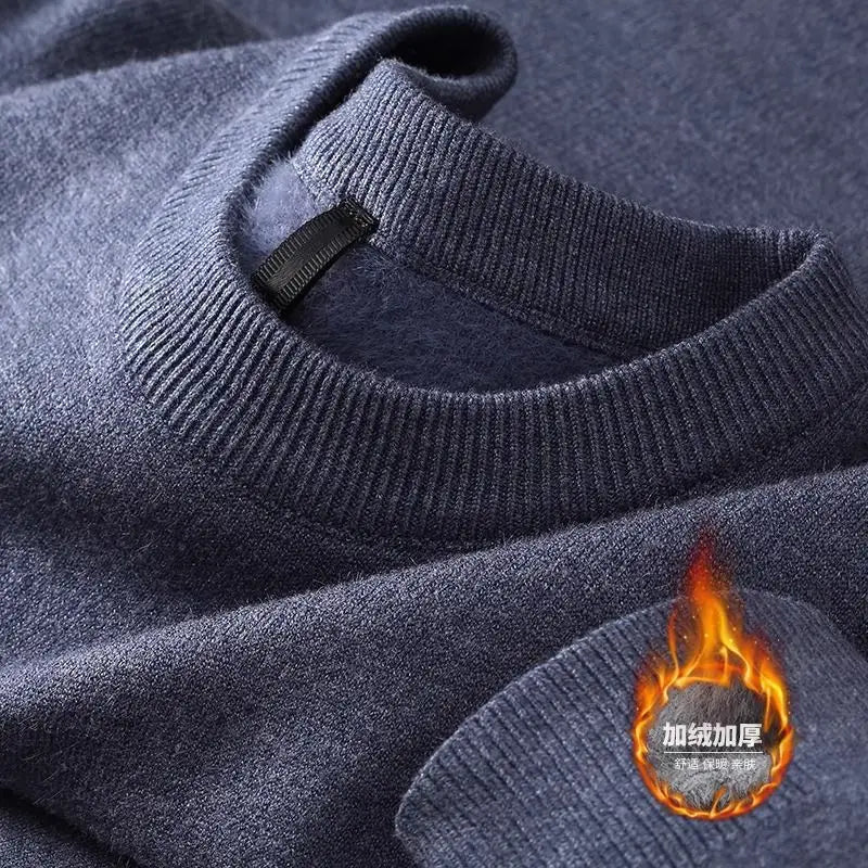 Plush Men's Knitted Turtleneck Sweater